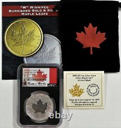 2021 W $5 Canada 1oz Silver Maple Leaf Tailored Specimen NGC SP70 FDOI Taylor