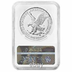 2021 W Burnished Silver Eagle Type 2 NGC MS70 First Day of Issue Label