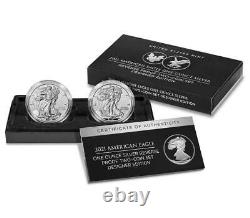 2021 W S NGC RP70 REVERSE PF70 SILVER EAGLE T1 & T2 DESIGNER 2pc SET