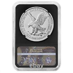 2022 $1 American Silver Eagle NGC MS70 FDI Michael Gaudioso Flag Label Retro Cor
