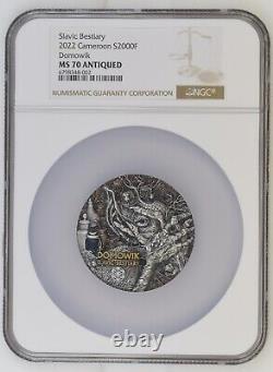 2022 Cameroon DOMOWIK Slavic Bestiary series 3 oz. 999 silver HR coin NGC MS 70