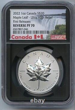 2022 Canada Maple Leaf 1 Oz Silver NGC PF70 Reverse Ultra High Relief JP279