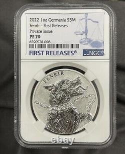 2022 Germania Beasts Fenrir 1 oz Silver Coin NGC PF70 First Releases
