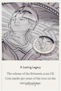 2022 Great Britain 1 oz Silver Britannia PROOF S£2 NGC PF 70UC I QEII effigy