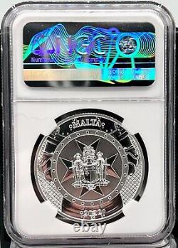 2022 Malta 5 Euro Knights of the Past 1 oz Silver Coin NGC MS 70