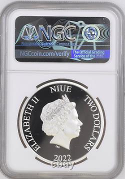 2022 Niue Disney Aurora 1oz Silver Proof Coin NGC PF 70 UCAM