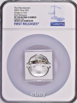 2022 Niue Star Wars Grogu Pod 1 oz Silver Coin NGC PF 70 First Releases with OGP