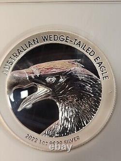 2022 P Australia Silver $1 Wedge-Tailed Eagle UHR FDOI Mercanti PF70 ULTRA NGC