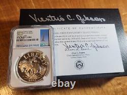 2022-P NGC PF70 American Liberty 1 oz Silver Medal, Hand Signed Ventris Gibson %