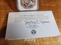 2022-P NGC PF70 American Liberty 1 oz Silver Medal, Hand Signed Ventris Gibson %