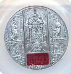 2022 Palau Tiffany Art San Pietro St. Peter's Basilica 5 oz Silver Coin NGC PF70