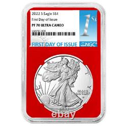2022-S Proof $1 American Silver Eagle NGC PF70UC FDI First Label Red Core