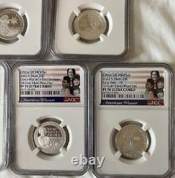 2022 S Silver 99.9 25C American Women 5 coin NGC FR PF70 ULTRA CAMEO