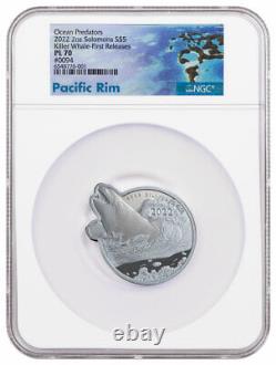 2022 Solomon Islands Ocean Predators Killer Whale 2 oz Silver NGC PL70 FR PR