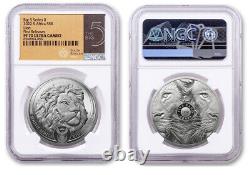 2022 South Africa BIG 5 Lion Silver 1 oz Coin NGC PF 70 UC First Releases