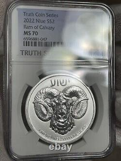 2022 Truth Coin Series Ram Of Calvary 1 oz Silver Coin MS70