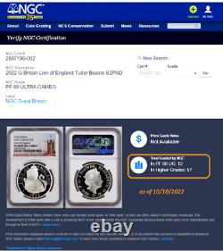 2022 UK £2 1oz Silver Tudor Beasts LION OF ENGLAND NGC PF68 UC coin #2/10