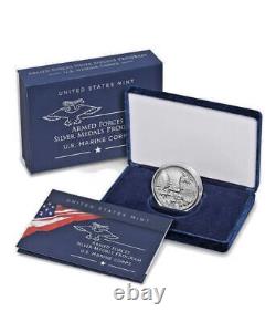 2022 US Marine Corps 2.5 oz Silver Medal Finning Error