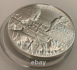 2022 US Marine Corps 2.5 oz Silver Medal Finning Error