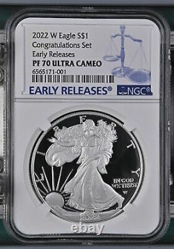 2022 W $1 Congratulations American 1 Oz Proof Silver Eagle NGC PF70 ER In Stock