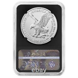 2022-W Burnished $1 American Silver Eagle NGC MS70 FDI Flag Label Retro Core