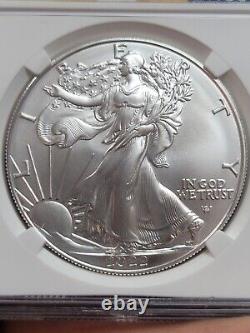 2022 W Burnished $1 Silver Eagle NGC MS70 BROWN LABEL! %%