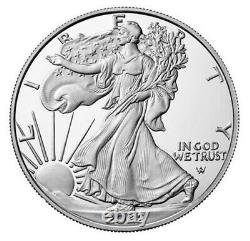 2022 w burnished silver eagle, ngc ms70 first releases, with ogp, silver star