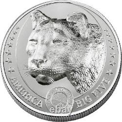 2023 Fiji $2 America Big 5 Mountain Lion UHR 1 oz. 999 Silver NGC MS 69