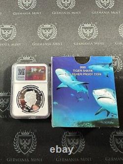 2023 NGC PF70 UC Tuvalu Australia Tiger Shark Deadly Dangerous 1 oz Silver Coin