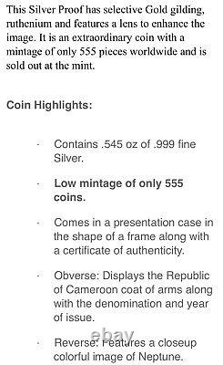 2023 Neptune & Moon Magnifier Solar System 17.5 g Silver Coins NGC PF70/69