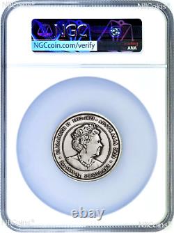 2023 Ningaloo Eclipse 2oz Silver Antiqued Colored Coin NGC MS70 FR