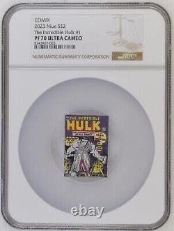 2023 Niue 1 oz Silver $2 COMIXT The Incredible Hulk #1 NGC PF70 UC