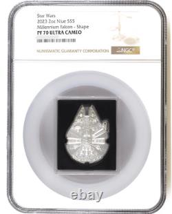 2023 Niue Star Wars Millennium Falcon 2oz Silver Coin NGC PF 70 UCAM