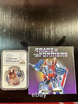 2023 Niue Transformers Starscream NGC PF70 Ultra Cameo 1 oz Silver Mintage 3000
