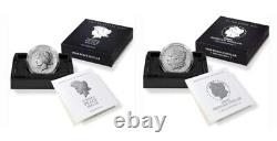 2023 (P) PEACE & MORGAN DOLLARS NGC MS70 FIRST DAY OF ISSUE (2) COIN SET presale