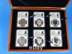 2023 S 6-Coin Set, Morgan/Peace Dollar Set NGC Pf/Ms 70 Advanced Releases