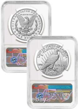 2023-S Morgan Peace Dollar 2-Coin Reverse Proof Set ER NGC PF70