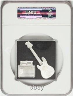 2023 SOLOMANS FENDER DYNAMIC DUO PRECISION BASS & AMP 2 Oz Silver Coins NGC PF70