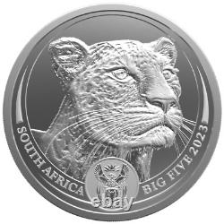 2023 South Africa 5 Rand Big 5 Series II Leopard 1 oz Silver Coin NGC MS 70