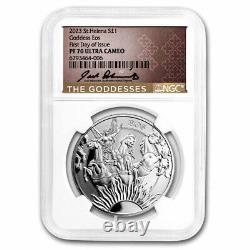 2023 St. Helena 1 oz Silver Eos and the Horses PR-70 NGC (FDI) SKU#278009