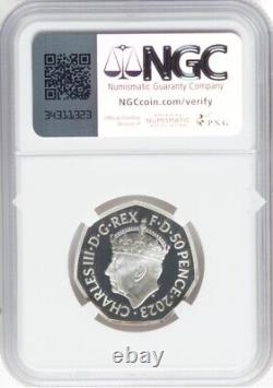 2023 UK KING CHARLES III CORONATION NGC PF70, OFFICIAL BRITAIN 0.999 Silver COIN