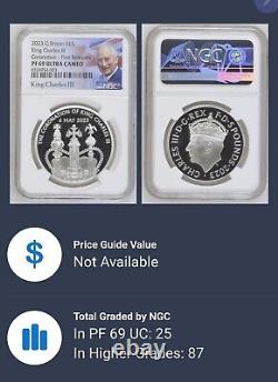 2023 Uk £2 & £5 King Charles III Coronation Ngc Pf69 Uc First Releases (2 Coins)