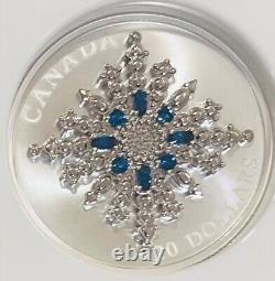 2024 $20 Canada Sapphire Jubilee Snowflake Brooch NGC PF70 MATTE FR