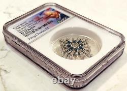 2024 $20 Canada Sapphire Jubilee Snowflake Brooch NGC PF70 MATTE FR