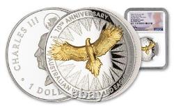 2024 Australia 1 OZ Silver Wedge Tailed Eagle 10th Ann. Gilded Proof NGC PF70 UC