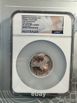 2024 Australia $3 3-oz Silver Wedge Tailed Eagle 10th Ann. Proof NGC PF70 FR