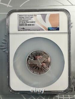 2024 Australia 3 oz Silver Wedge Tailed Eagle Proof FR NGC PF70 Mercanti