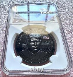 2024 Cameroon Silver Obsidian Donald Trump Ngc Pf70 DC Hr