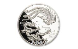 2024 China Dragon & Phoenix 35th Ann. Proof 1 oz Silver Medal NGC PF 70 UCAM