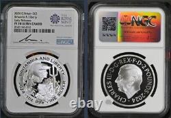 2024 G. Britian S2£ Britannia & Liberty Ngc Pf70 Uc Early Releases (pop 250)